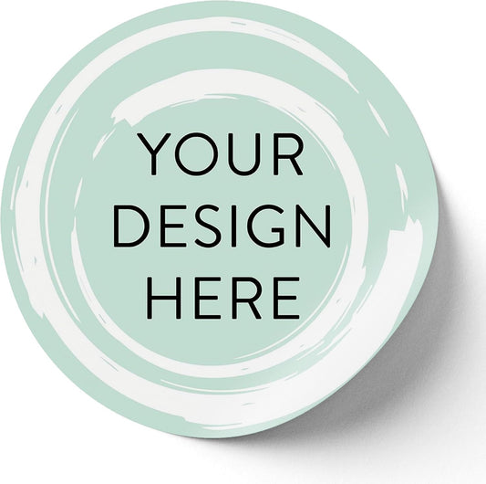 100 Custom Vinyl Stickers - Upload Your own Image, Text, Design, Logo - Personalized Logo Labels for Handmade, Packaging, Bottle, Jars, Candle, Brand Stickers (Mint, 4x4)