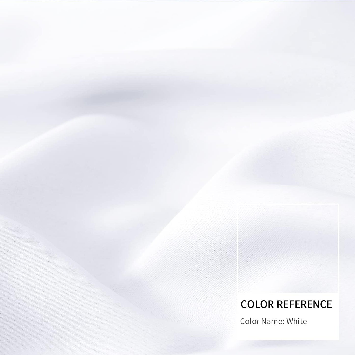 BGment White Curtains 63 Inch Length for Living Room - Rod Pocket Drapes Privacy for Bedroom Dining, 42 x 63 Inch, 2 Panels