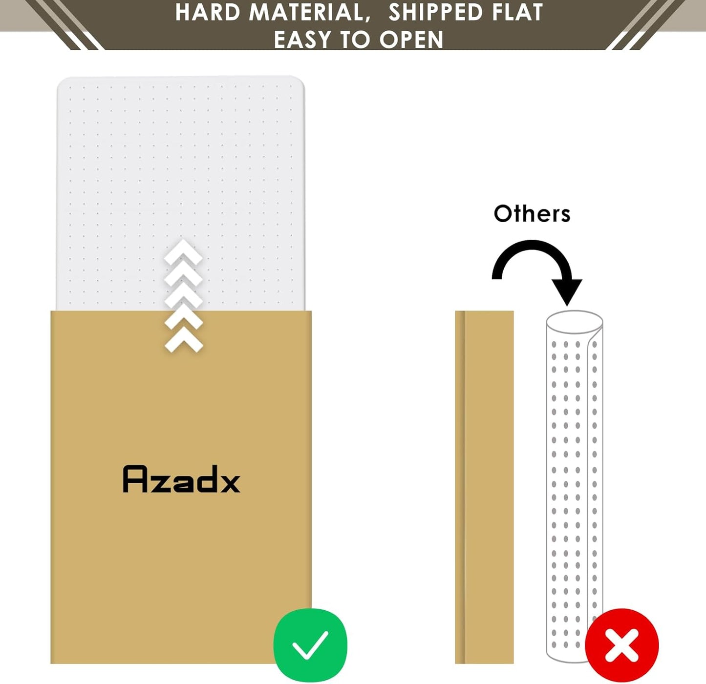 Azadx Heavy Duty Office Chair Mat for Carpet 32" x 48" Hard Material Chair Mat for Carpeted Floor Non-Slip Carpet Protector for Office Easy Glide Desk Floor Mat for Office Chair on Carpets 2 Pack