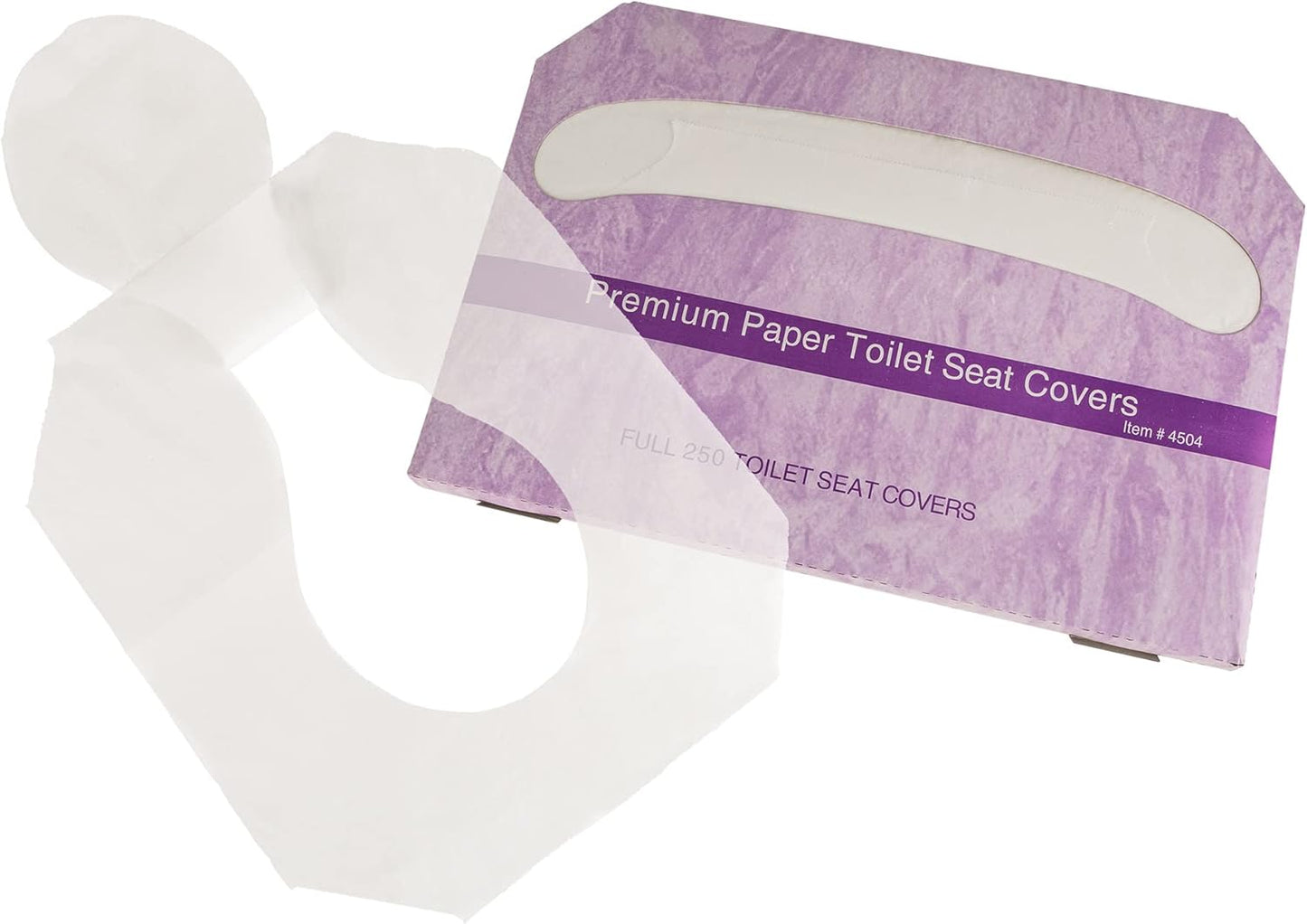 EZbrnd Premium Half-Fold Disposable Toilet Seat Covers, Flushable Paper Cover for Bathtoom, White, 250 sheets x 4 pk