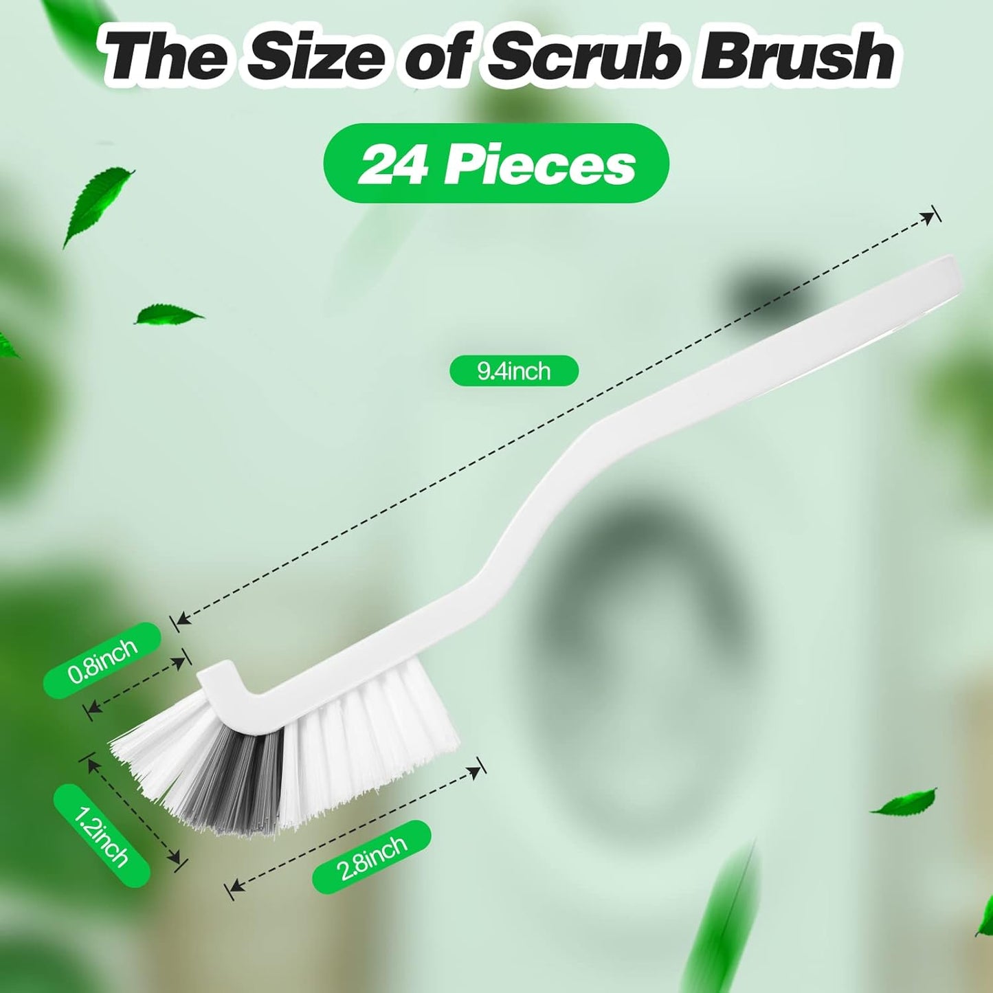 Yinkin 24 Pcs Kitchen Scrub Brush Bulk Sink Bathroom Edge Corner Cleaning Brush Right Angle Mini for Grout Household Dishwasher Tile Lines Window Track Deep Cleaning with Stiff Bristles