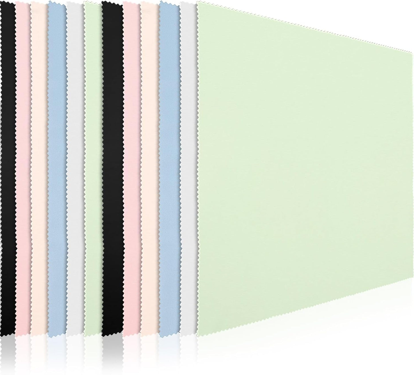 Frienda 12 Pack Large Microfiber Glass Cleaning Cloths 12 x 12 Inch Oversized Eyeglass Sunglasses Cleaning Cloths for Electronics Glasses Screens and Lenses(6 Colors)