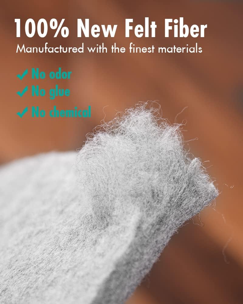 Double-Sided Non Slip Rug Pad Gripper - Upgraded 2x8 Feet 1/4” Thick Dual Surface Felt Under Rug for Runner Rugs and Hardwood Floors,Super Cushioned Non Skid Carpet Padding