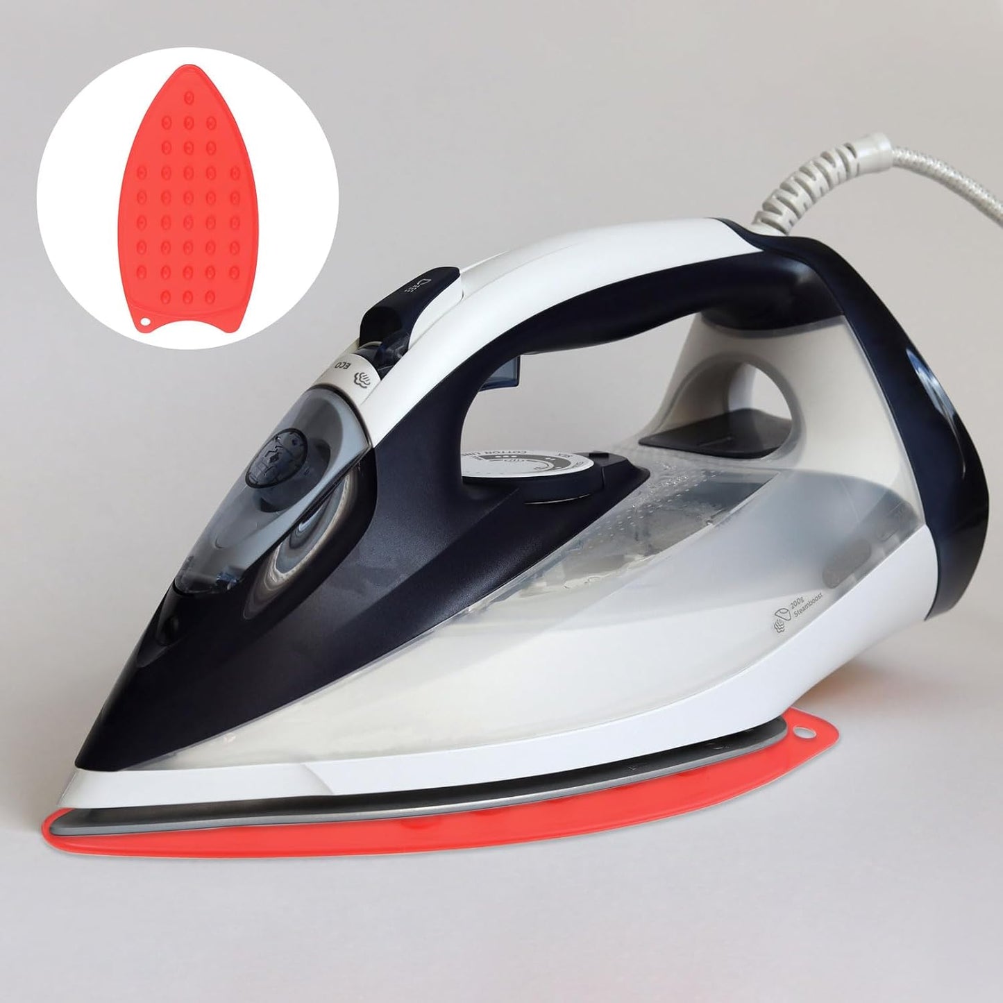 HARFINGTON 2pcs Silicone Iron Rest Pad, Multipurpose Iron Hot Resistant Mat Iron Rest Plate for Ironing Board Hot Heat Resistant Steam Compact Mat, Red/Yellow