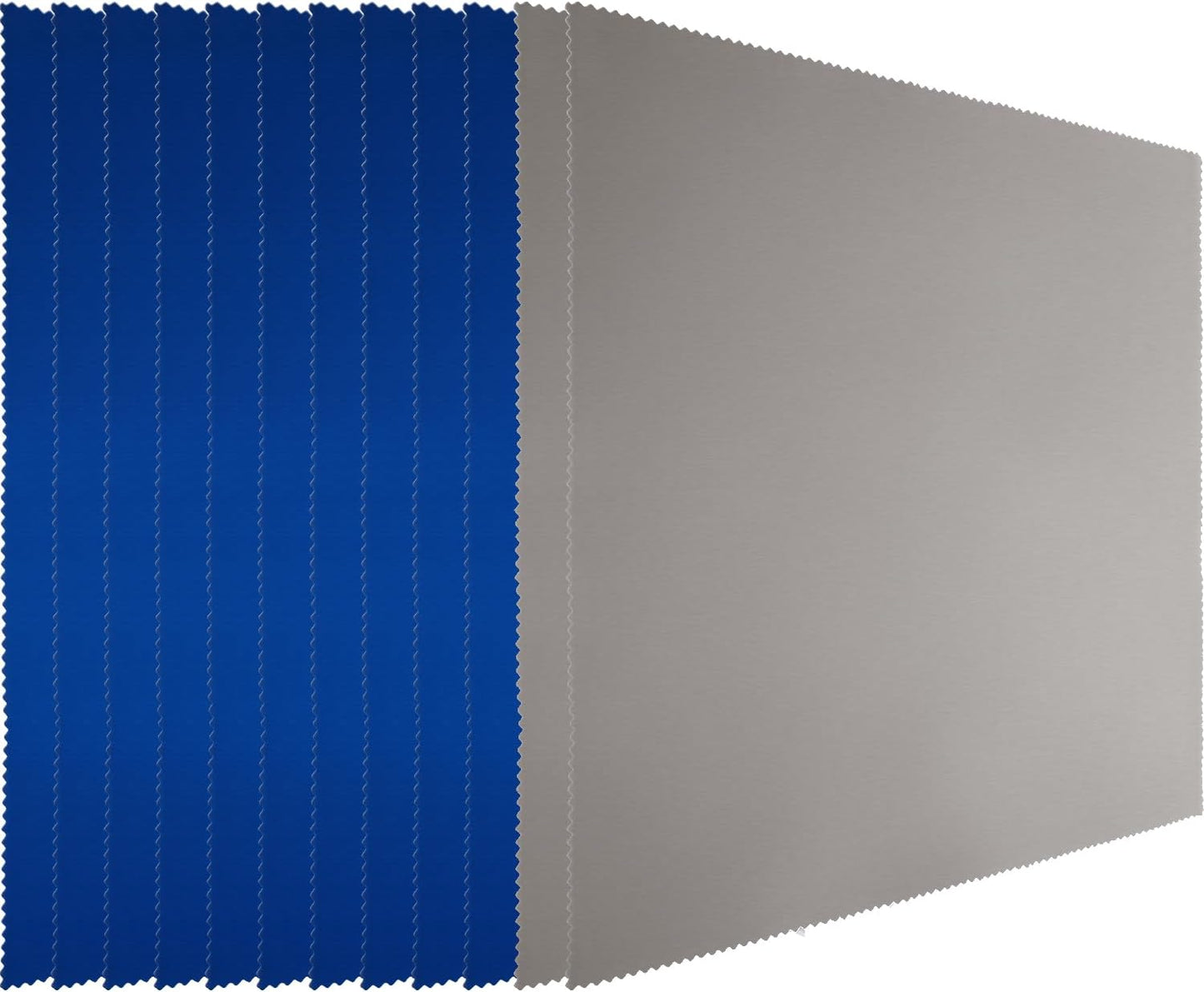 Frienda 12 Pack Large Microfiber Glass Cleaning Cloths 12 x 12 Inch Oversized Sunglasses Cleaning Cloths for Electronics Glasses Screens and Lenses(Blue,Deep Gray)