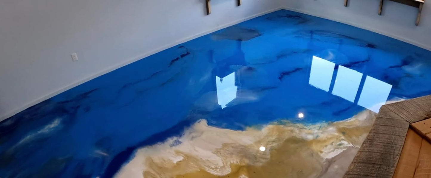 colored epoxies Mongoose Beige Epoxy Resin for Bar Tops, Table Tops, Wood, Concrete, Epoxy Art & Crafts 1.5 Gallon