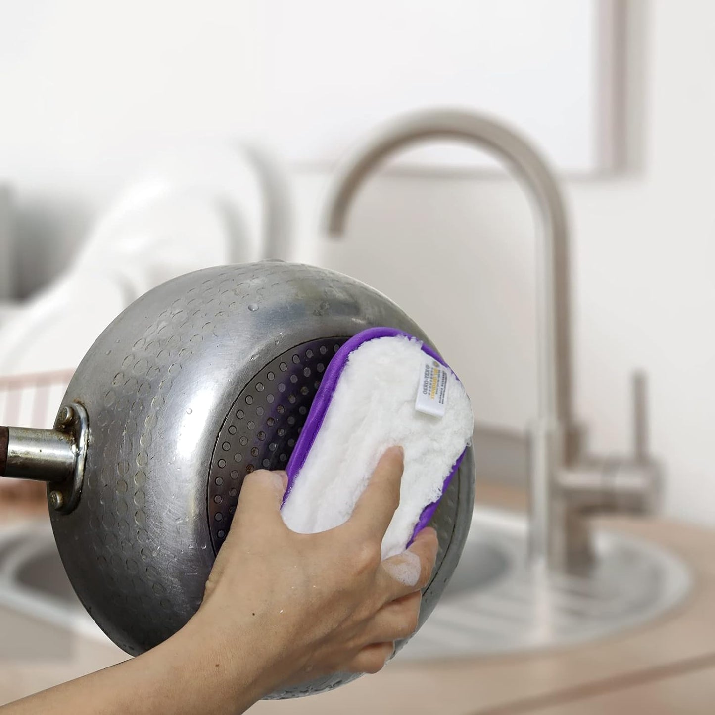 10 Pack Kitchen Dish Sponges Scrubber Non-Scratch Multi-Purpose Dishcloths, Sponge Along with Heavy Duty Scouring Power - Effortless Cleaning of Dishes, Pots and Pans