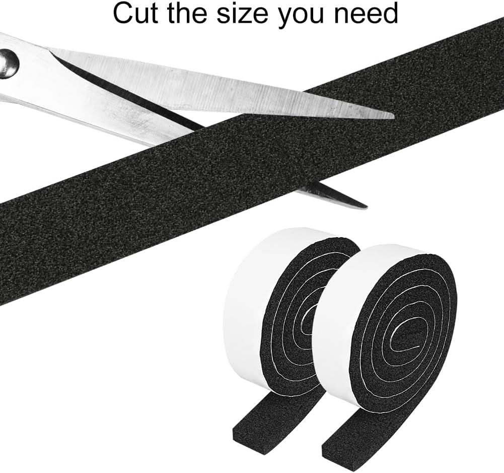 2 Rolls 1 Inch W 3/8 Inch T Weather Stripping Air Conditioner Open Cell Foam Seal Tape, Window Insulation High Resilience Seal Strip for Doors Window,Total 16FT