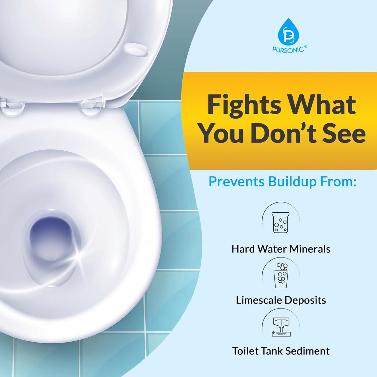 Automatic Toilet Bowl Cleaner Tablets Blue Gel Toilet Tank Cleaners, Septic-Safe Hard Water Ring Stain Remover, Smell Eliminator Heavy Duty Toilet Cleaning & Deodorizer, Fresh Scent - 48 Tabs
