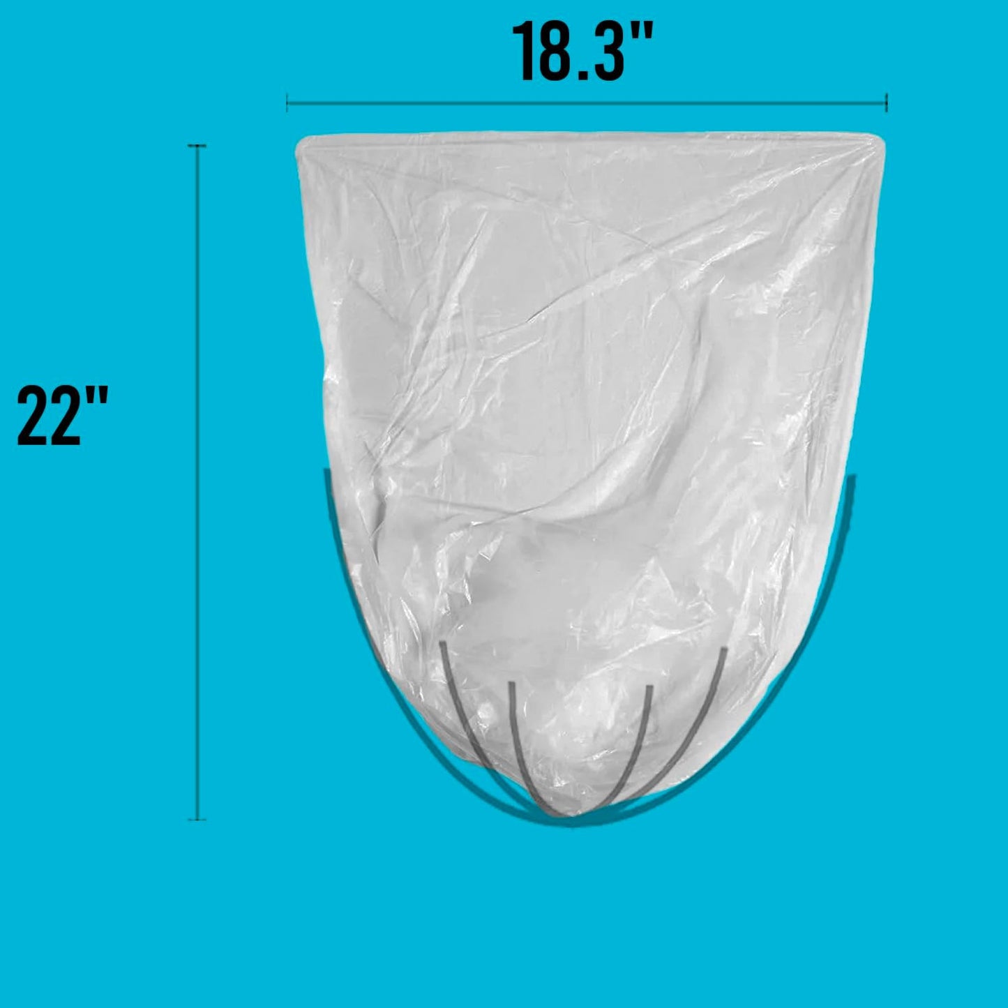 2-4 Gallon Trash Bags, 400 Count Bulk, Clear Plastic Recycling Bags, Small Multi-purpose Garbage Bags for Business Home Bathroom Kitchen Commercial and Industrial