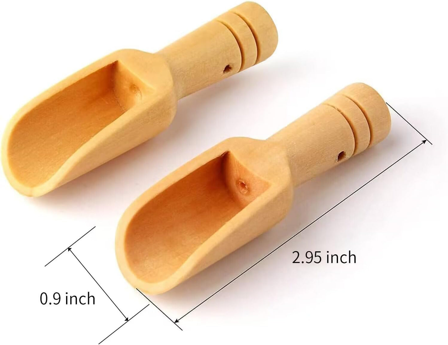 8pcs Mini Wooden Spoons，Mini Bamboo Spoons for Bath Salts, tea scoop, Washing Powder spoon，wooden candy spoon