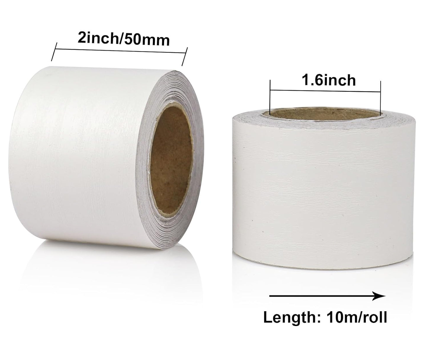 BOMEI PACK Wood Grain Repair Tape,Self Adhesive Repair Patch for Furniture, Floors, Cabinets, Windows, Doors, RV, Home Decor and DIY Projects (2, White)