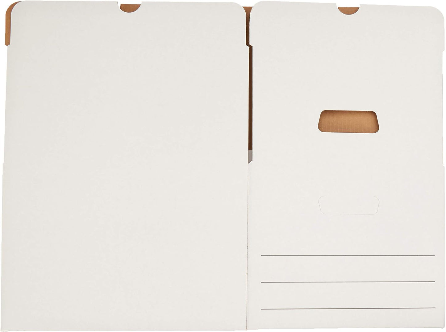 Amazon Basics Medium Duty Storage/Filing Boxes With Lid and Handles, Legal/Letter Size, 12-Pack, White, 16.2" L x 12.5" W x 10.5" H