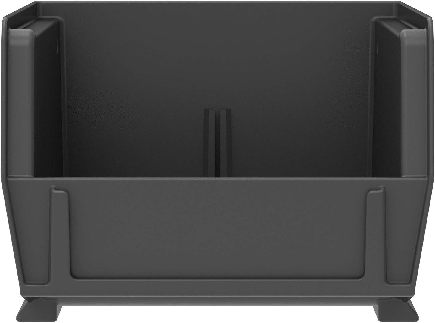 Akro-Mils 30210 AkroBins Plastic Storage Bins, Space-Saving Stackable Bins for Garage, Pantry, Craft Organization, 5-" x 4-" x 3-", Black, 24-Pack