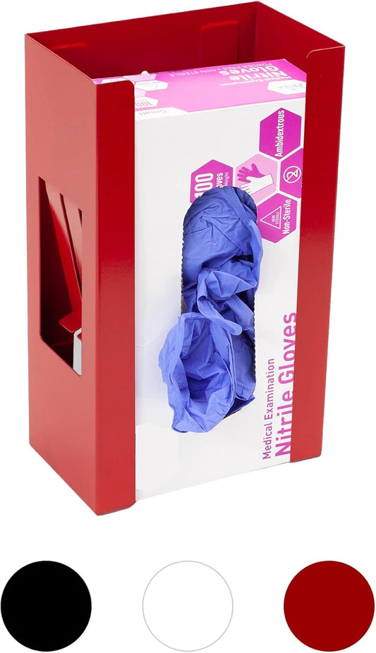 EHOMEA2Z Magnetic Glove Holder,Glove Box Holder,Glove Dispenser,Durable Coated Steel,Space Saving Design for Work,Shop, Garage,Medical Office,Laundry Room,Kitchen,Hospital,Fridge,Wall Mount (Red)