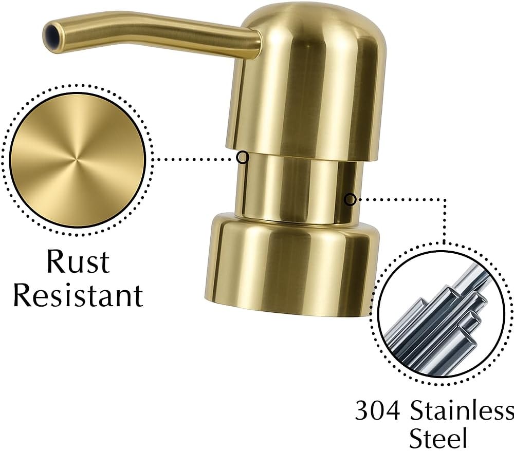 Emerson Essentials Soap Dispenser, Dish Soap Dispenser, Soap Dispenser Bathroom Set, Hand Soap, Kitchen Soap Dispenser Set, Glass Soap Dispenser with Pump and Labels | 16 Oz, 2-Pack