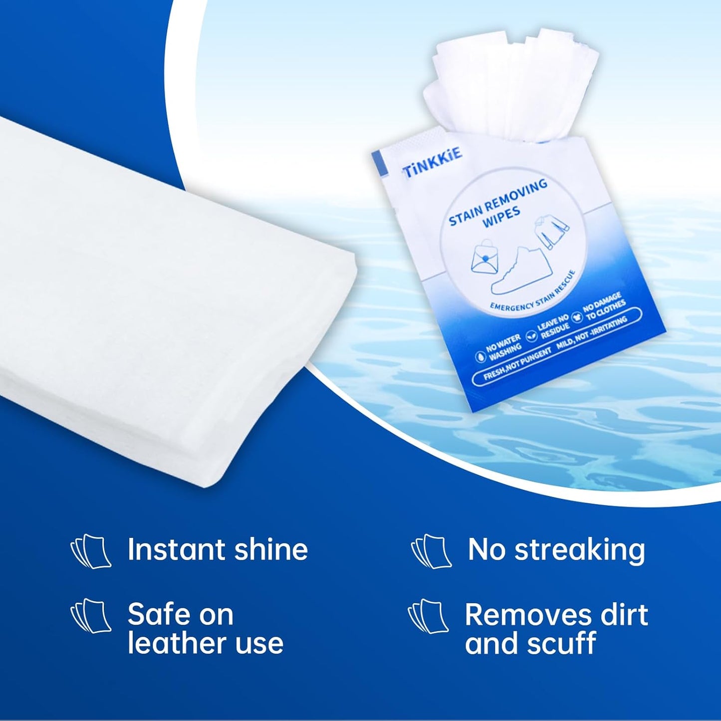 200-Pack Stain Remover Wipes, Portable Clothing Stain Remover Wipes, Instant Stain Remover and Individually Wrapped, Stain Removers for Clothes, Shoes And Surface cleaning of headphones