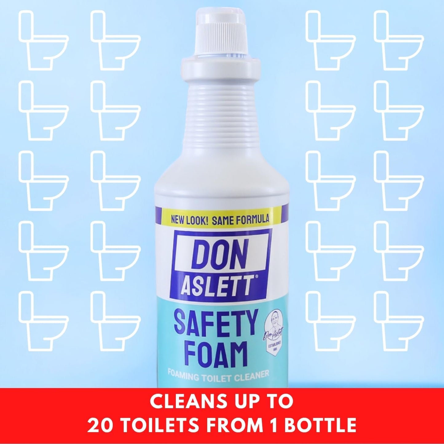 Don Aslett's Complete Toilet Cleaning Set | Includes 32 oz Toilet Cleaner, Convenient Cleaning Caddy, Johnny Mop Toilet Brush, and Pumice Stone for Tough Stains