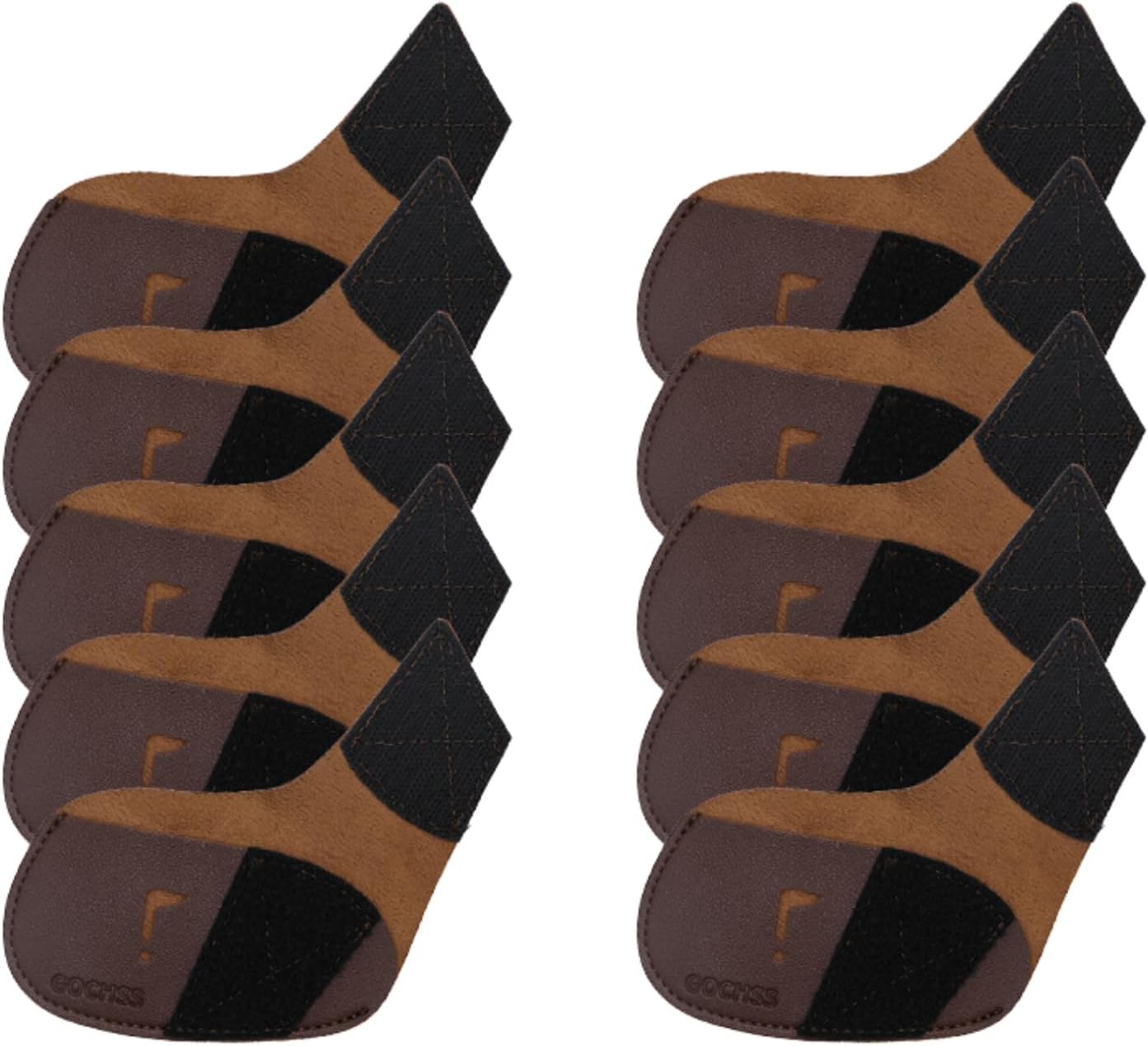 I Golf Iron Headcovers 10pcs PU Fit Both Right-Handed Clubs Golf Club Protector for Titleist Callaway Ping Taylormade Fit More Brands Golf Iron.