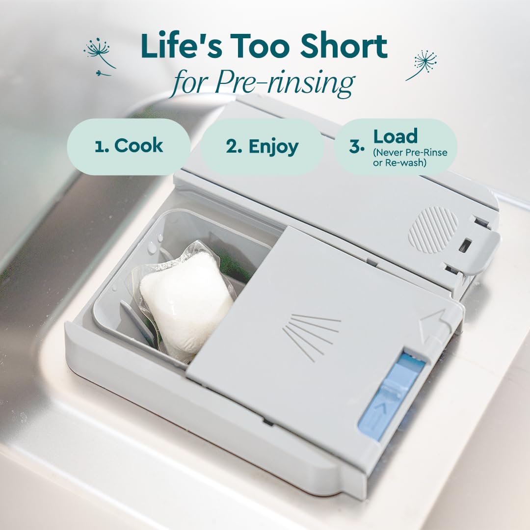 Puracy Dishwasher Pods, Natural Dishwasher Detergent, Free & Clear Dish tabs - Enzyme-Powered, Spot & Residue Free - TikTok Trend Items, Must Haves from TikTok Made Me Buy It (Free & Clear, 18 Count)