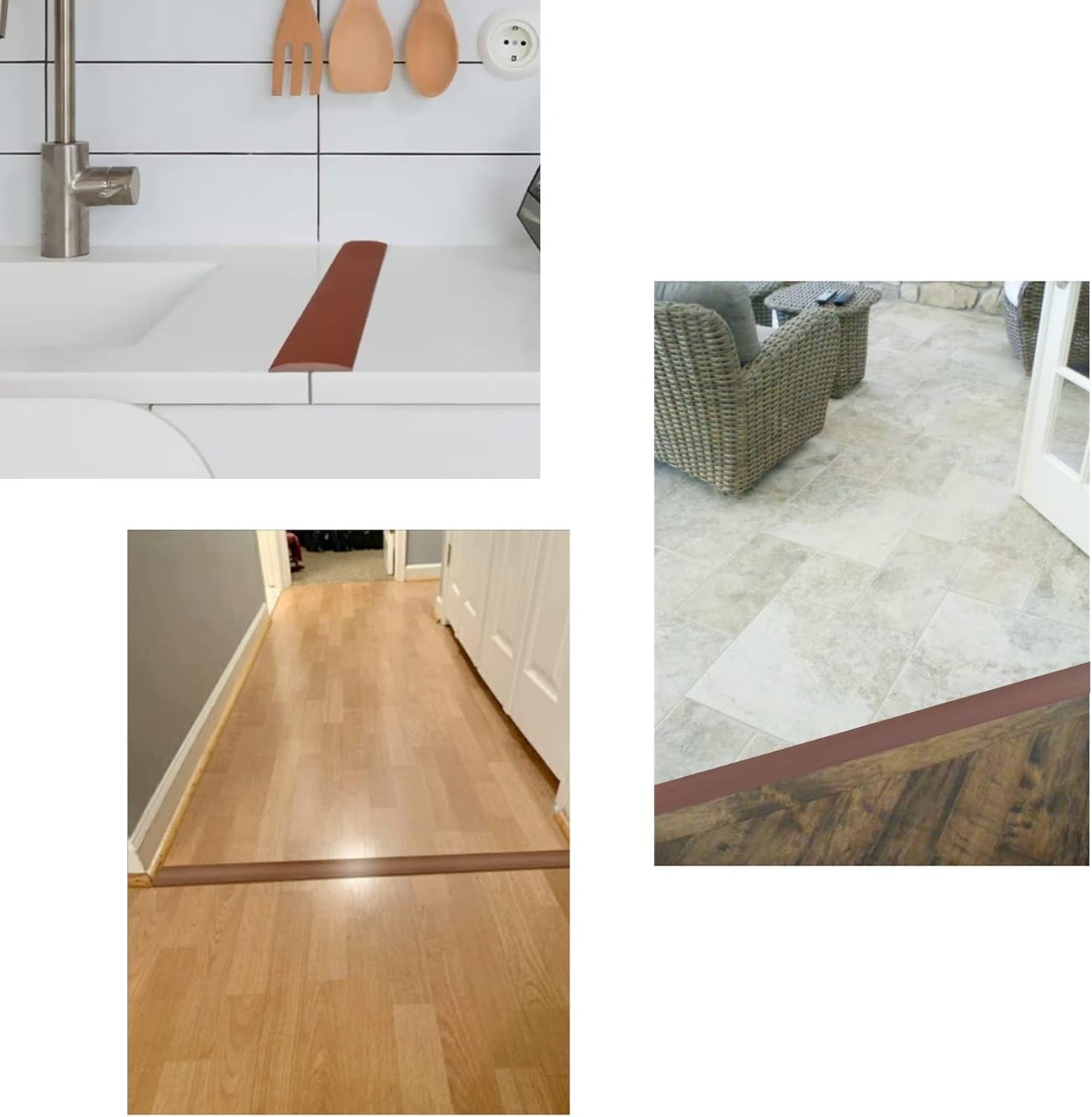 Floor Transition Strip & Self Adhesive Floor Vinyl Floor Edge Trim Laminate Floor Gap Covering Joining Strip