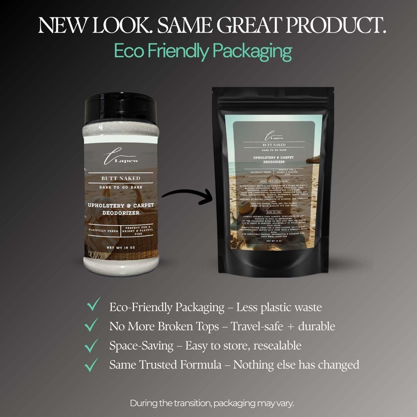 Butt Naked Carpet Freshener Powder: Powerful Odor Eliminator for Home, Upholstery Deodorizer, Carpet Deodorizer, Pet Urine, Cat Litter Box - Butt Naked Fragrance.