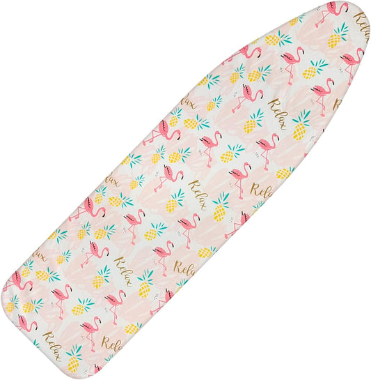 Ironing Board Cover and Pad 15x54 Inch Standard Ironing Board Cover with Elastic Edge and Hook and Loop Fasteners Scorch and Stain Resistant Cotton Ironing Covers with Thick Padding