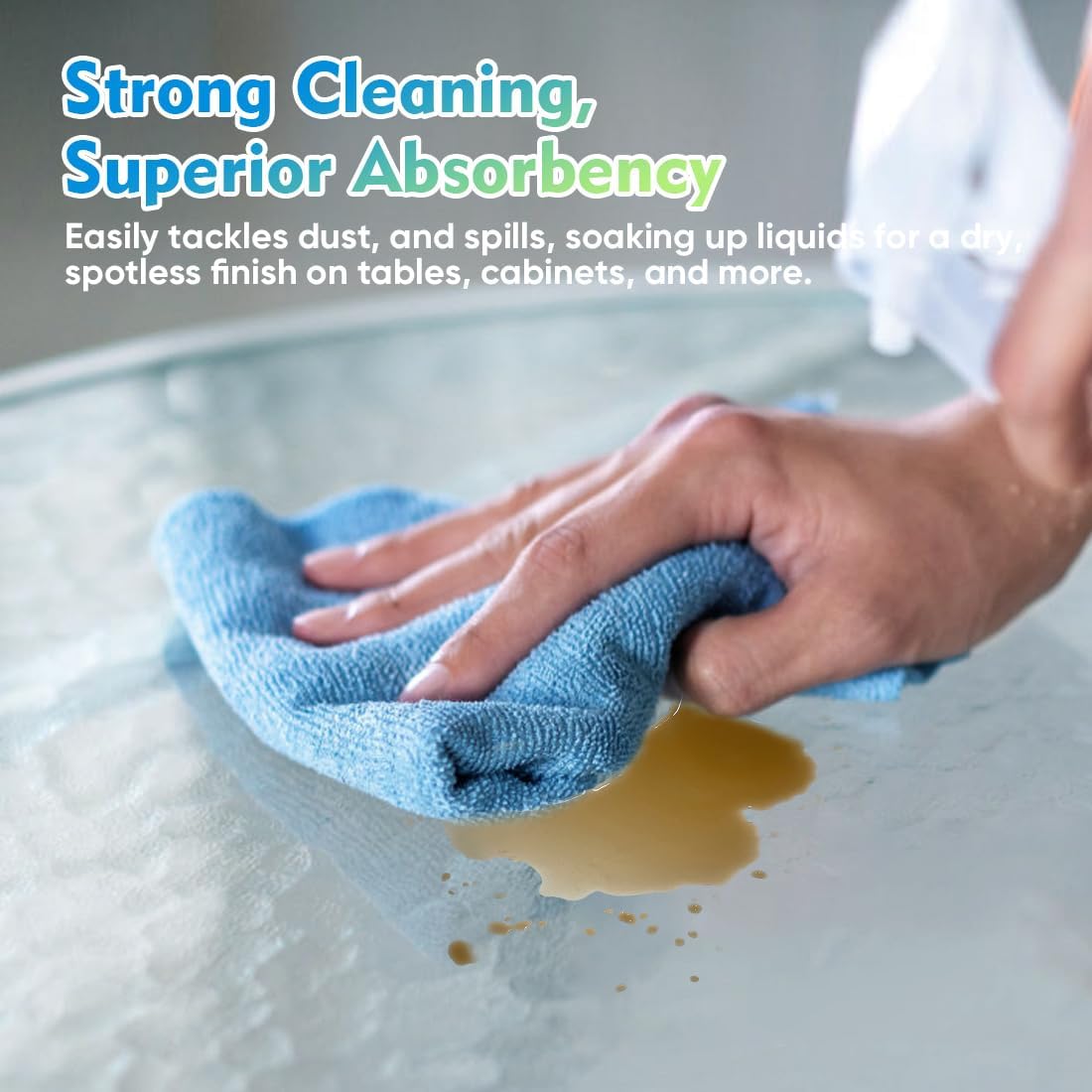 HOMEXCEL Blue Microfiber Cleaning Cloth 12 Pack, 12.5 x 12.5 inch Microfiber Towels for Cars, Ultra Absorbent Car Washing Cloth, Lint Free Streak Free Cleaning Rags for Car, Kitchen, and Window