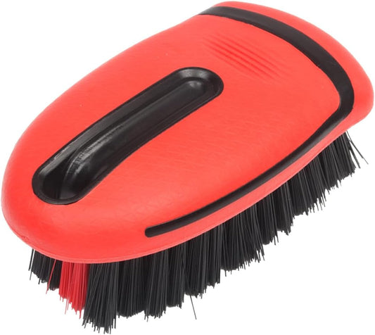 Carpet and Interior Cleaning Brushes, car Cleaning Brushes, Carpet Washing Brushes, Hard Bristle Detail Brushes, car and Home Interior Leather Brushes (Red)