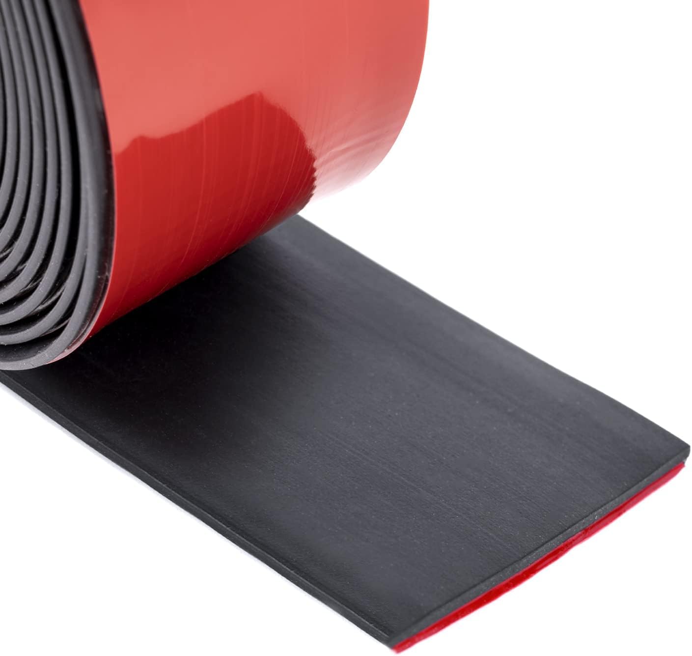 Adhesive Rubber Strips Neoprene Rubber Sheets, Rolls & Strips with Adhesive Backing Rubber Pads Self Stick Seal Rubber Gasket Adhesive Back for Matting Padding - 2" Wide x 1/16" Thick x 10' Long