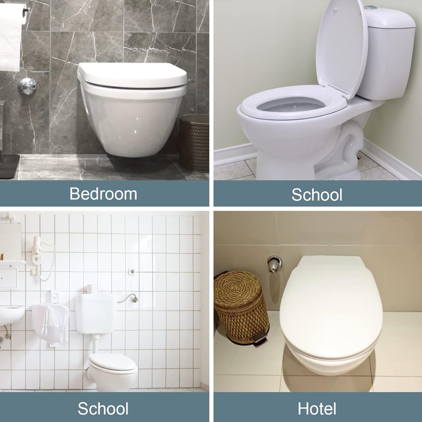 Golf Toilets Brushes, Toilet Cleaning Brush, Flexible Bendable Silicone Long Handled Toilet Brushes, 360°Deep Toilets Bowl Cleaning Brush,Quick Drying Scrubber for Bathroom with Hook (White)