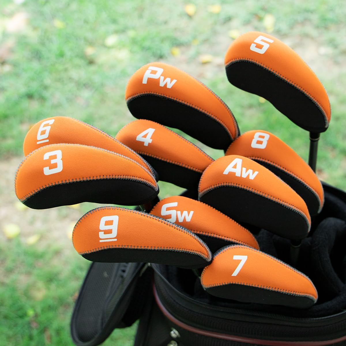 Golf Iron Covers for Golf Clubs Neoprene Golf Iron Cover Set 11pcs/10pcs Golf Iron Headcovers Golf Club Head Covers Fit All Brands