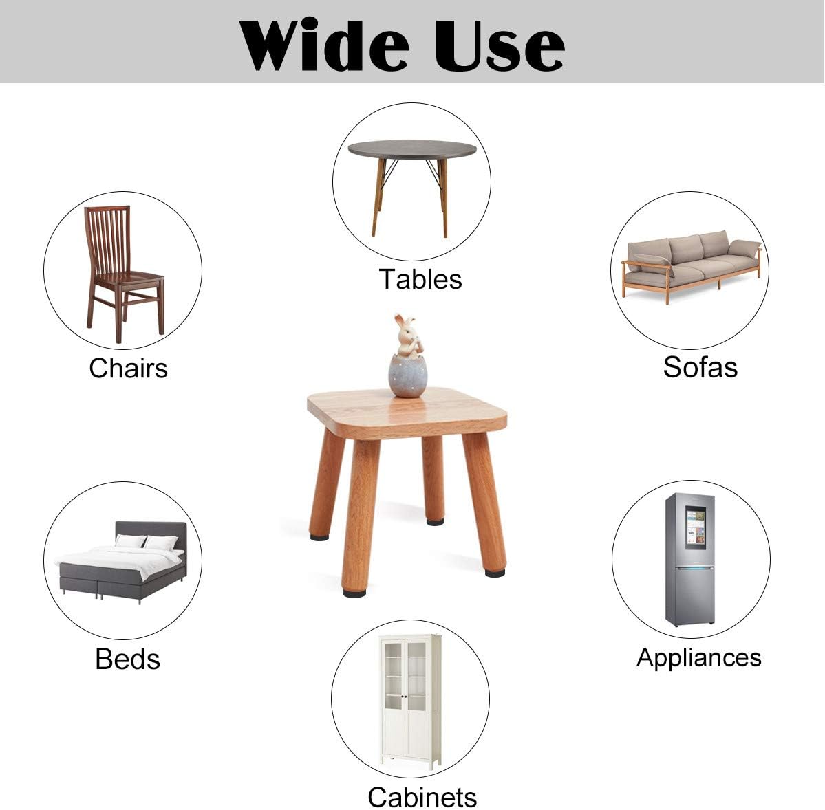 Felt Furniture Pads 136 Pieces, Felt Pads for Furniture Black 5mm Thick, Floor Savers for Furniture Anti Scratch, Best Floor Protectors with Case for Hardwood Floors