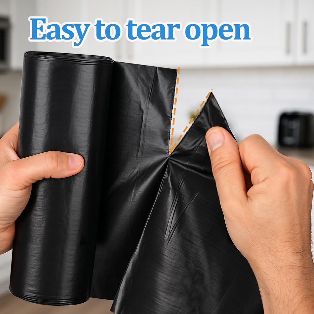 55-60 Gallon Black Trash Bags 200 Bags by RayPard Extra Large Multi-Use Heavy Duty Commercial Garbage Bags, Lawn And Leaf Bags, Outdoor Yard Waste Bag, Contractor Workshops Trash Bin Liner