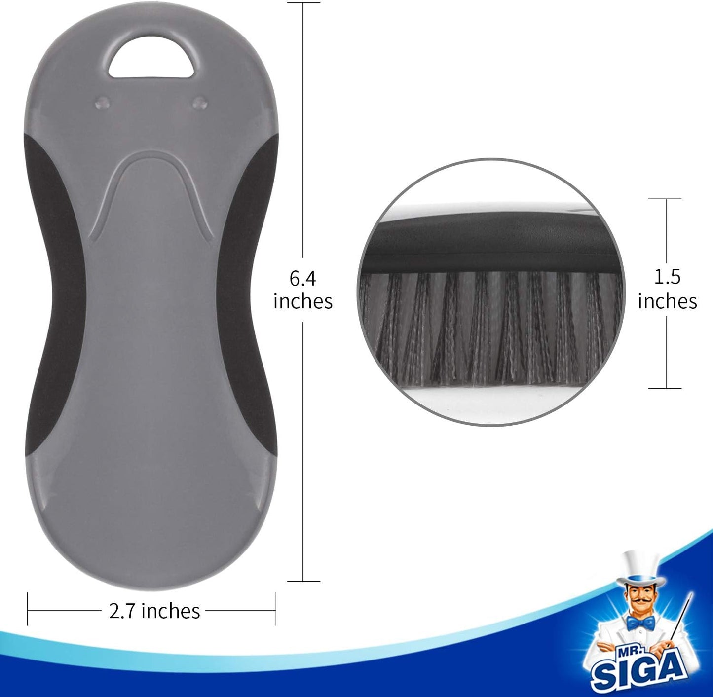 MR.SIGA Multi-Purpose Heavy Duty Scrub Brush - Pack of 2
