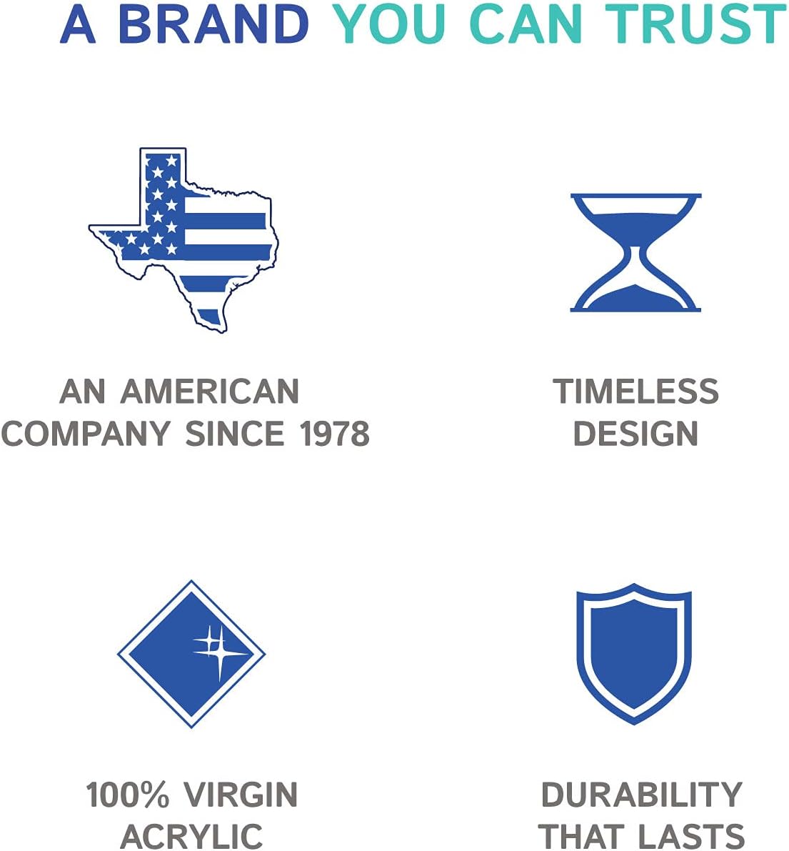 Huang Acrylic Clear Square Tapered Soap Dispenser Crystal Clear Acrylic | Sturdy and Elegant Construction Makes it Perfect for Kitchen or Bathroom | Shatter-Proof, Durable and Compact Design