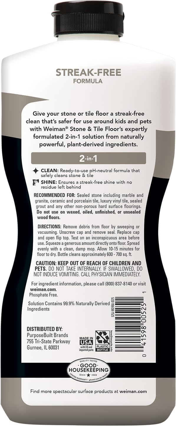 Weiman Stone Tile and Laminate Cleaner - 32 Ounce 2 Pack