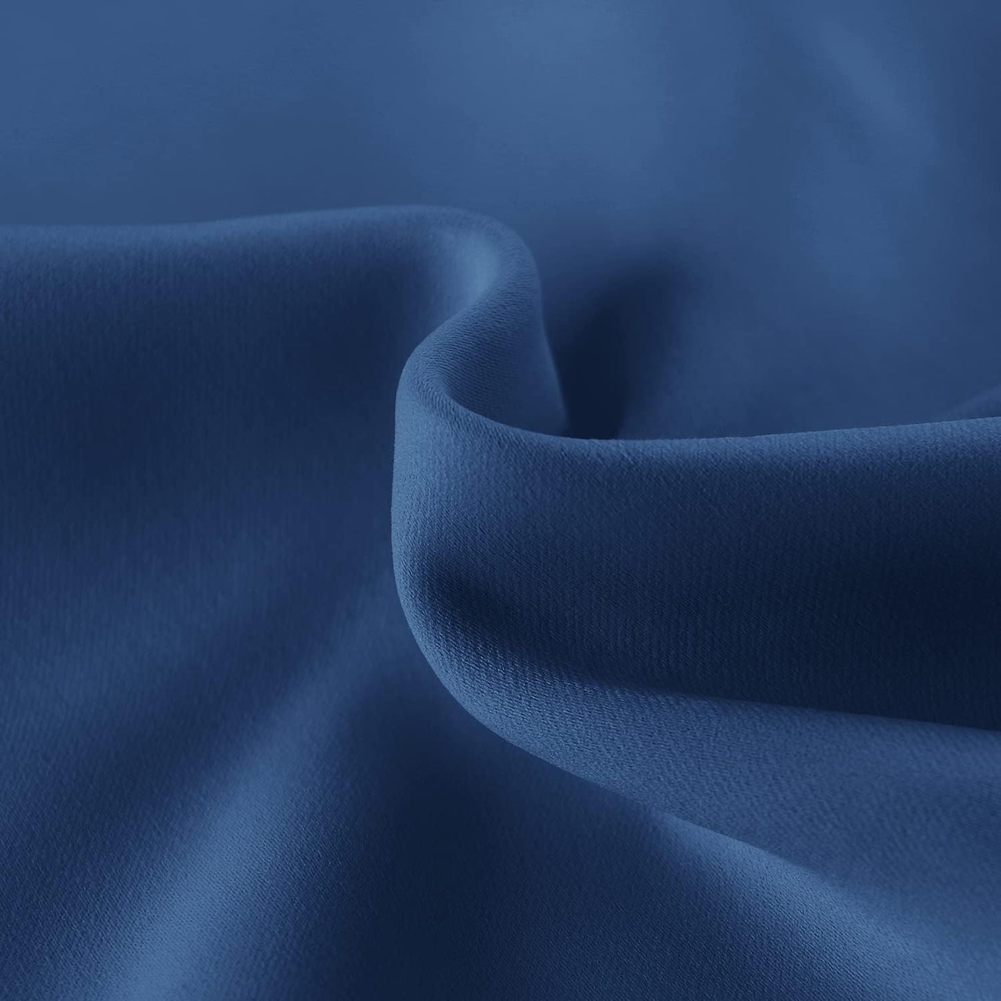 DWCN French Door Curtains – Rod Pocket Thermal Blackout Curtain for Window/Patio Doors/Doorways/Classroom/Kitchen for Privacy, 25W by 40L Inches, 1 Panel with Tieback, Classic Blue