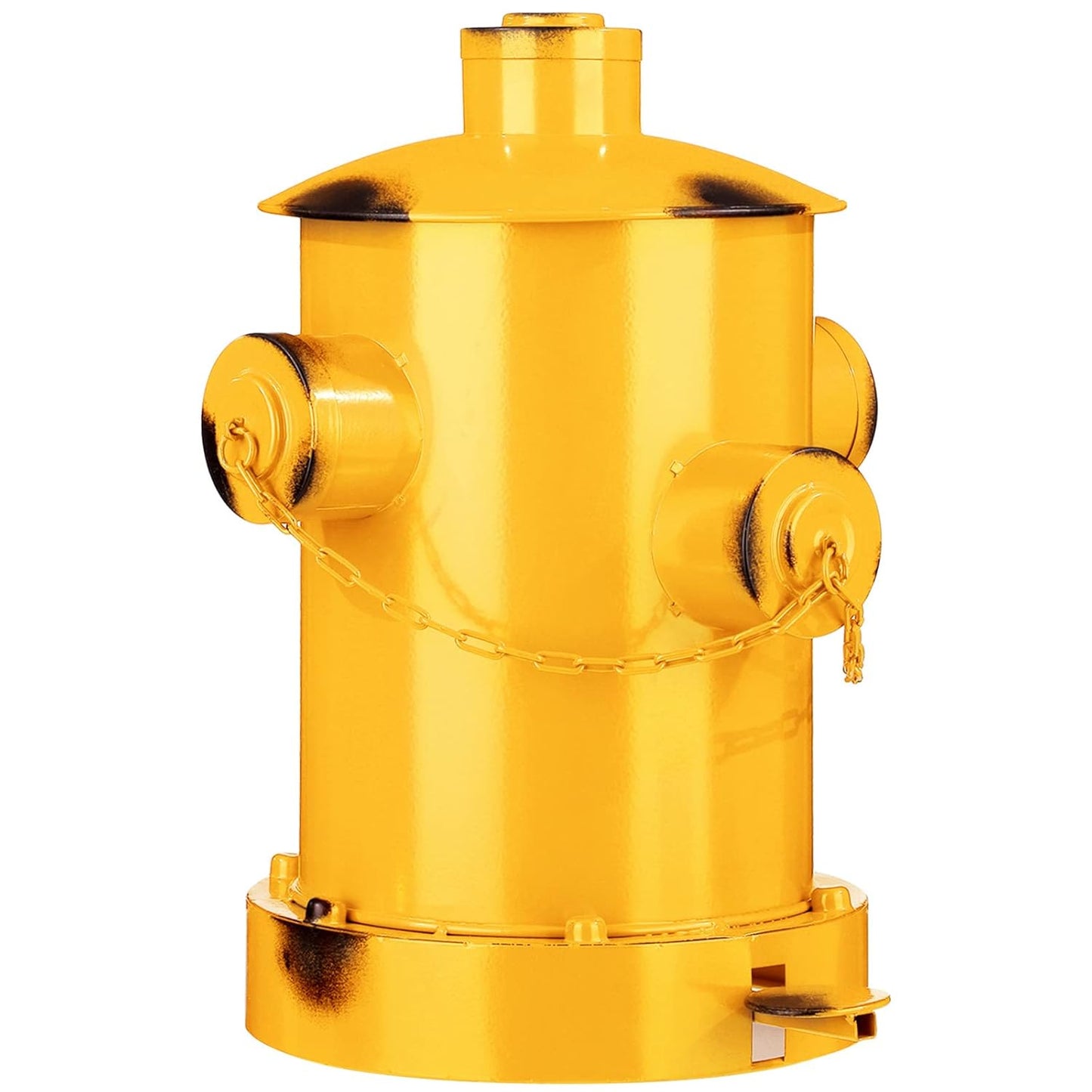 Hoolerry Fire Hydrant Trash Can Retro Creative Garbage Can with Inner Bucket Large Capacity Wrought Iron Pedal Trash Can Indoor Outdoor Waste Bins for Park Garden Kitchen Garbage (Yellow, Small)