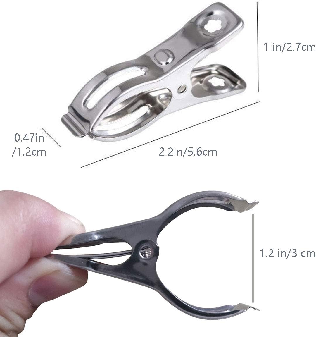 Clothes Pins 32 Pcs Metal Beach Chair Towel Clips,Heavy Duty Stainless Steel Clothespin, Row Cover Clips,Garden Clips,Greenhouse Clamps