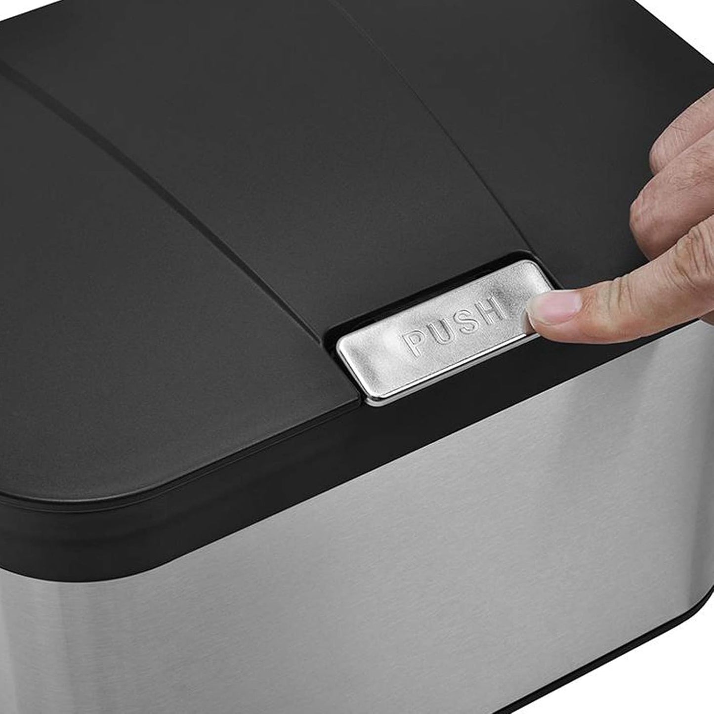 Compost Bin for Countertop, Compost Bucket Indoor Sealed, Food Waste Caddy, 1.13 Gallon Kitchen Compost Container with Lid, Compact and Easy Clean, Black Matte
