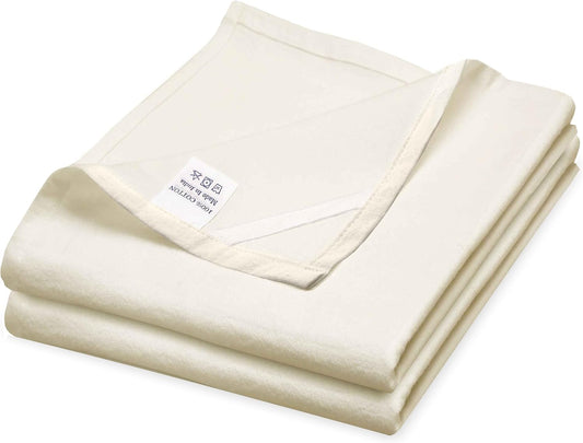 WHITEWRAP Flour Sack Towels| Tea Towel for Crafts| Kitchen Dish Cotton Blank Towel for Embroidery|Baking Bread Proofing Linen Cover| Thick Absorbent Quick Dry| 2 Pack 33"X38"Natural