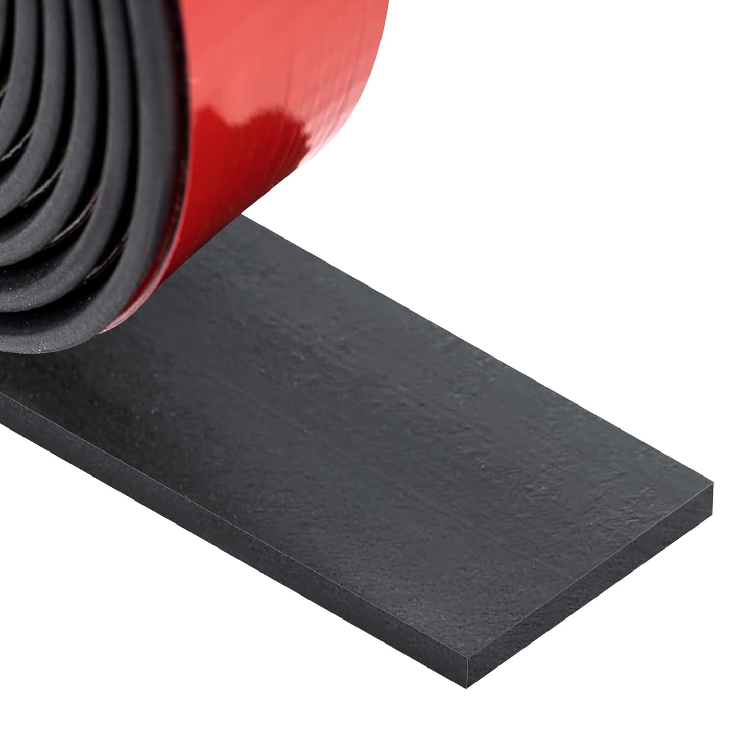 Adhesive Rubber Strips Neoprene Rubber Sheets, Rolls & Strips with Adhesive Backing Rubber Pads Self Stick Seal Rubber Gasket Adhesive Back for Matting Padding - 1" Wide x 1/5" Thick x 20' Long