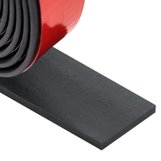 Adhesive Rubber Strips Neoprene Rubber Sheets, Rolls & Strips with Adhesive Backing Rubber Pads Self Stick Seal Rubber Gasket Adhesive Back for Matting Padding - 1" Wide x 1/5" Thick x 20' Long