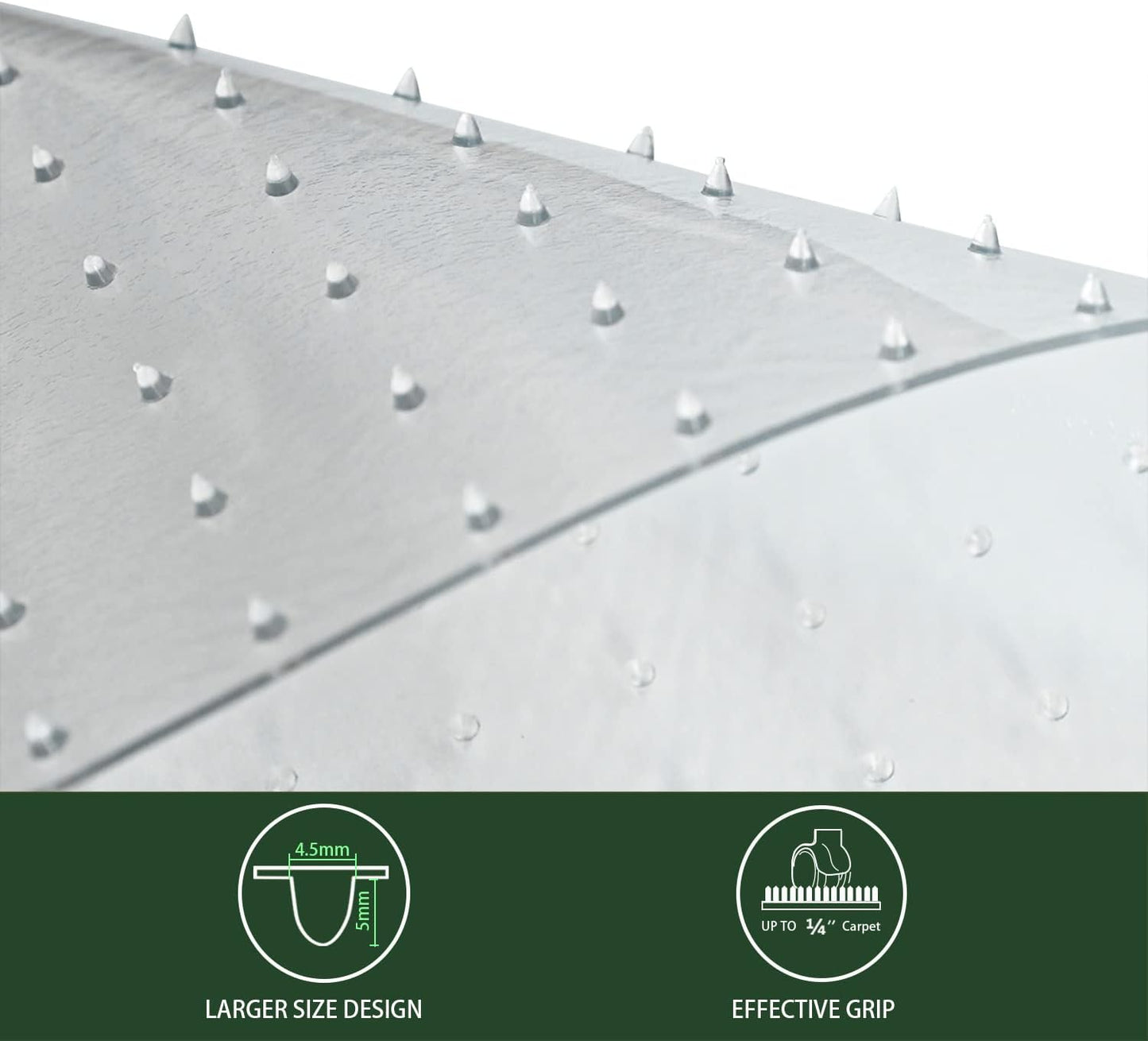 FuturHydro Office Chair Mat for Carpet, 30" x 48" Clear Floor Protector, Transparent Under Desk Mats for Office, Home and Gaming Floors (Rectangle)