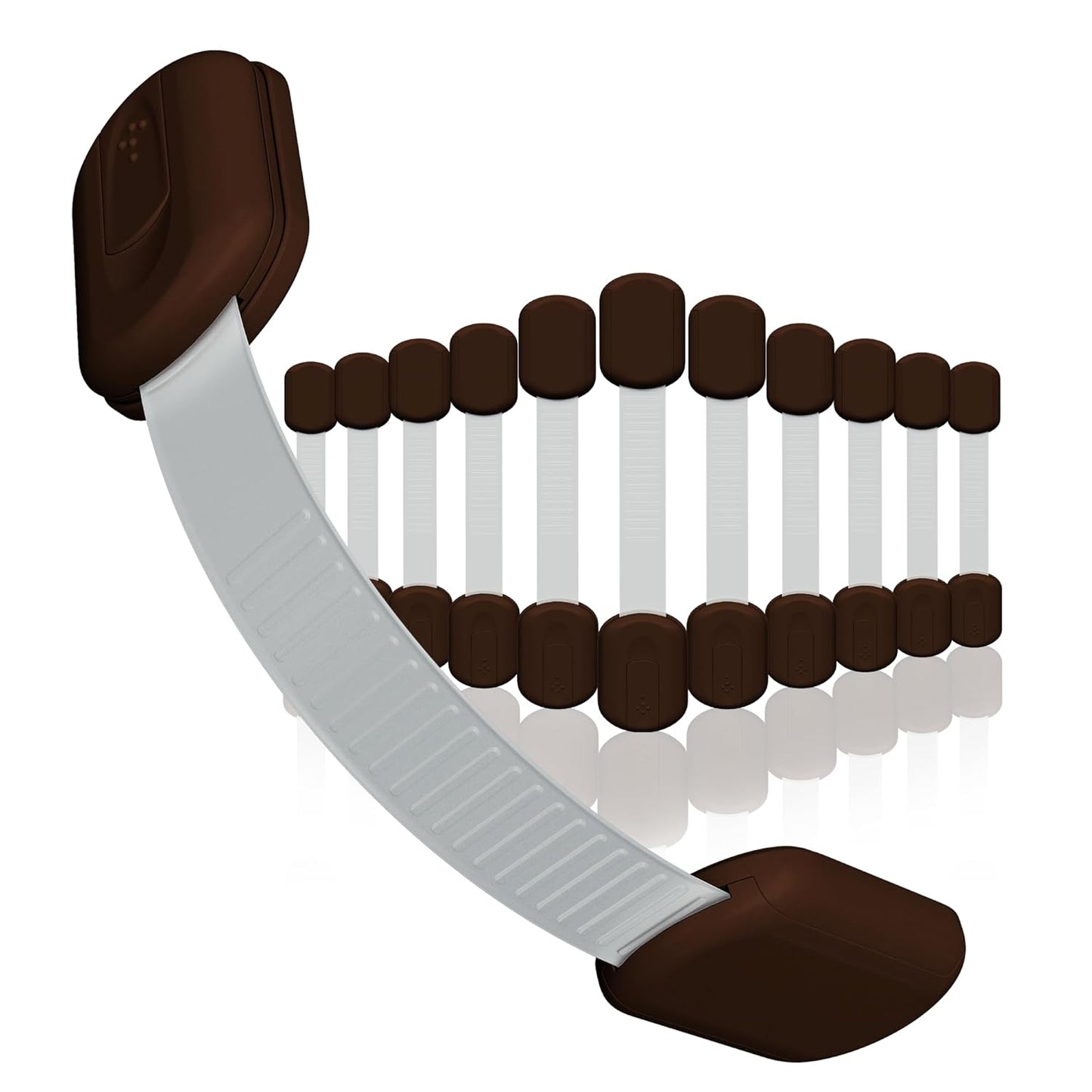 Baby Proofing Child Safety Locks (12 Pack) by Skyla Homes - The Safest, Quickest and Easiest 3M Adhesive Cabinet Latches, No Screws & Magnets, Multi-Purpose for Furniture, Kitchen, Ovens, Toilet Seats