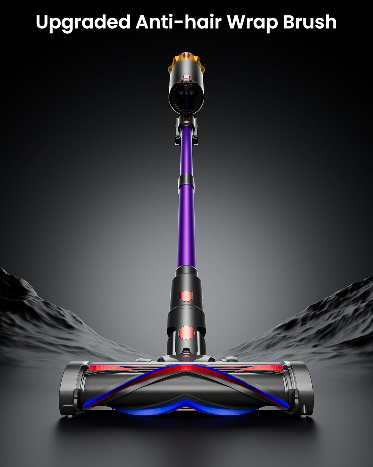 Cordless Vacuum Cleaner, 580W 48KPA 70 Mins Vacuum Cleaners for Home, Self-Standing Cordless Vacuum with Charging Dock Station, LED Display, Upgraded Anti-Tangle Stick Vacuum for Pet Hair/Carpet/Floor