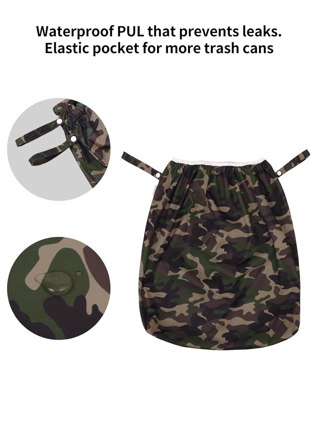 ALVABABY Reusable Diaper Pail Liner for Cloth Diaper,Rubbish Bag,Laundry,Kitchen Garbage Cans (Black Grey, Small Size：5 Gallon) LLS-LW28Z75A