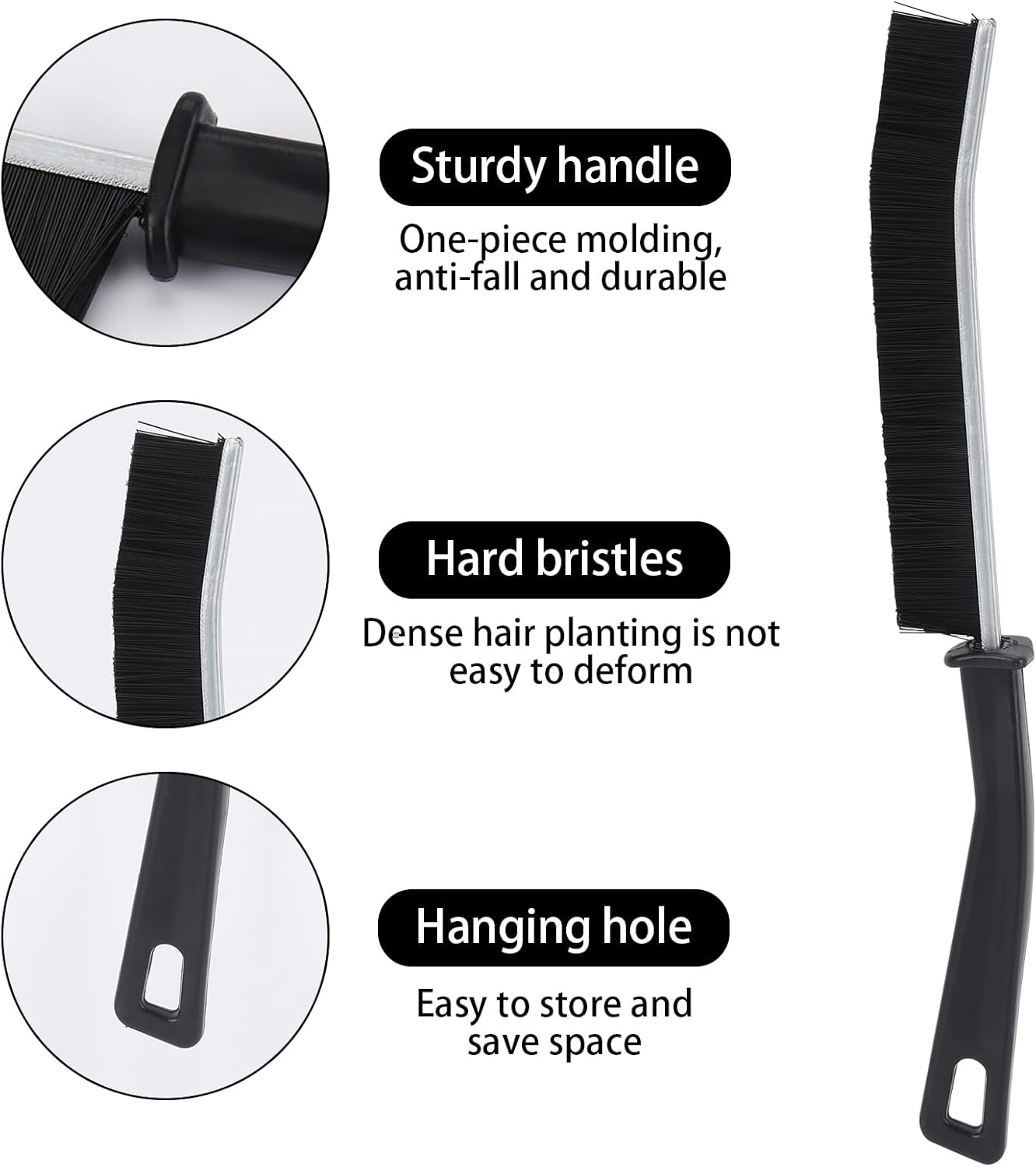 6Pcs Hard Bristle Crevice Cleaning Brush, Grout Cleaner Brush, Multifunctional Gap Cleaning Tool for Household Use, Bathroom, Kitchen, Window,Toilet