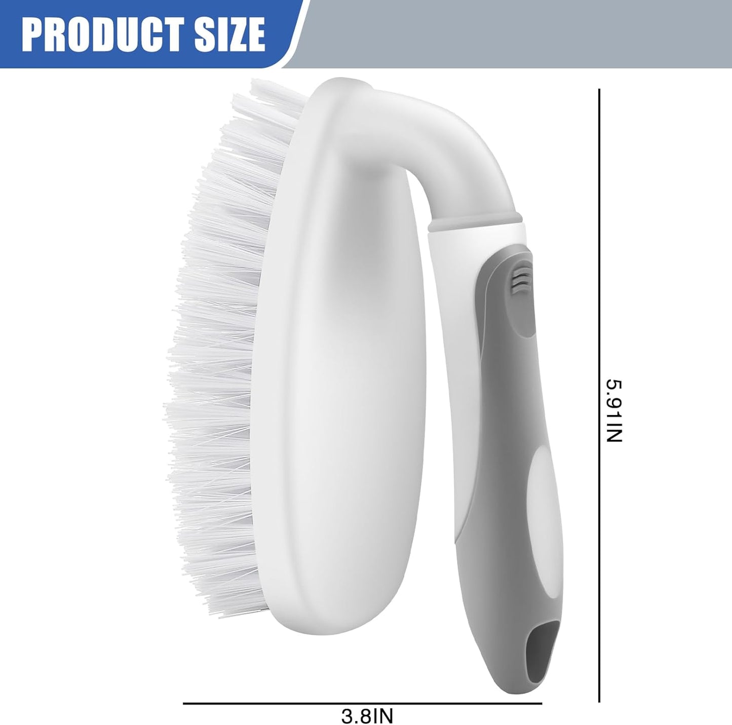 Scrub Brushes for Cleaning Bathtub Scrubber Heavy Duty Scrub Brush with Handle Stiff Bristle Cleaning Brush for Shower, Kitchen, Sink, Bathroom, Floor